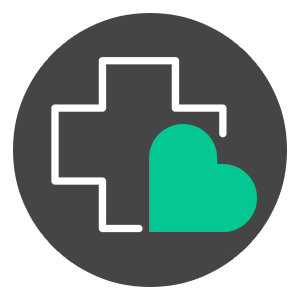 Icon of a heart with a paw print on it